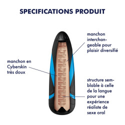 Satisfyer Lusty Tongues - Etui texturé pour Satisfyer Men